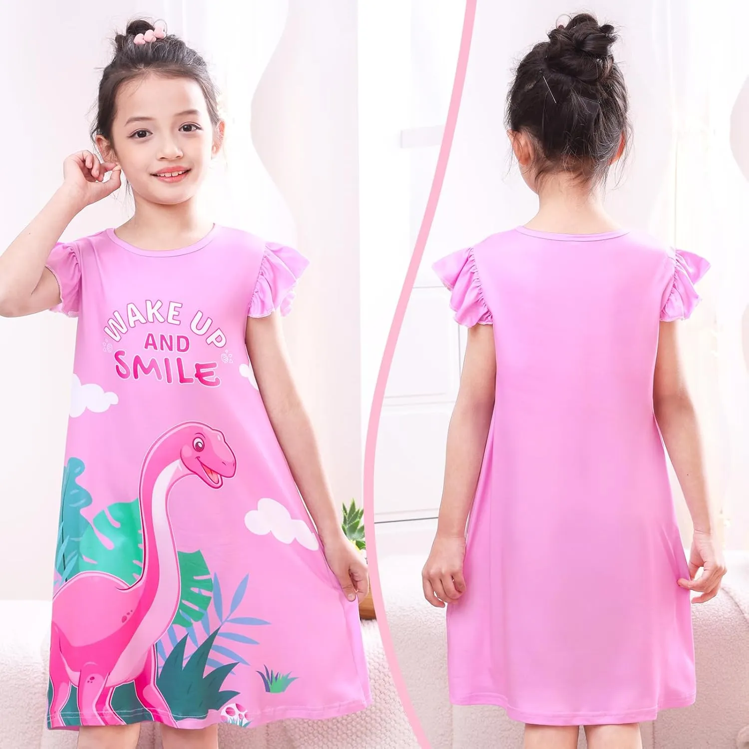 Play Tailor Girls Nightgowns Kids Pajamas Princess Dresses Nightgown Casual Sleepwear for Toddler Girl Clothes