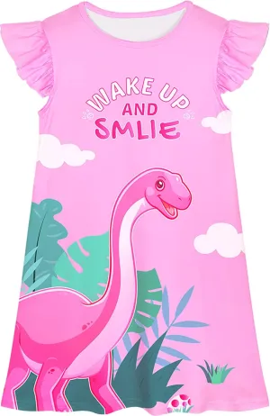 Play Tailor Girls Nightgowns Kids Pajamas Princess Dresses Nightgown Casual Sleepwear for Toddler Girl Clothes