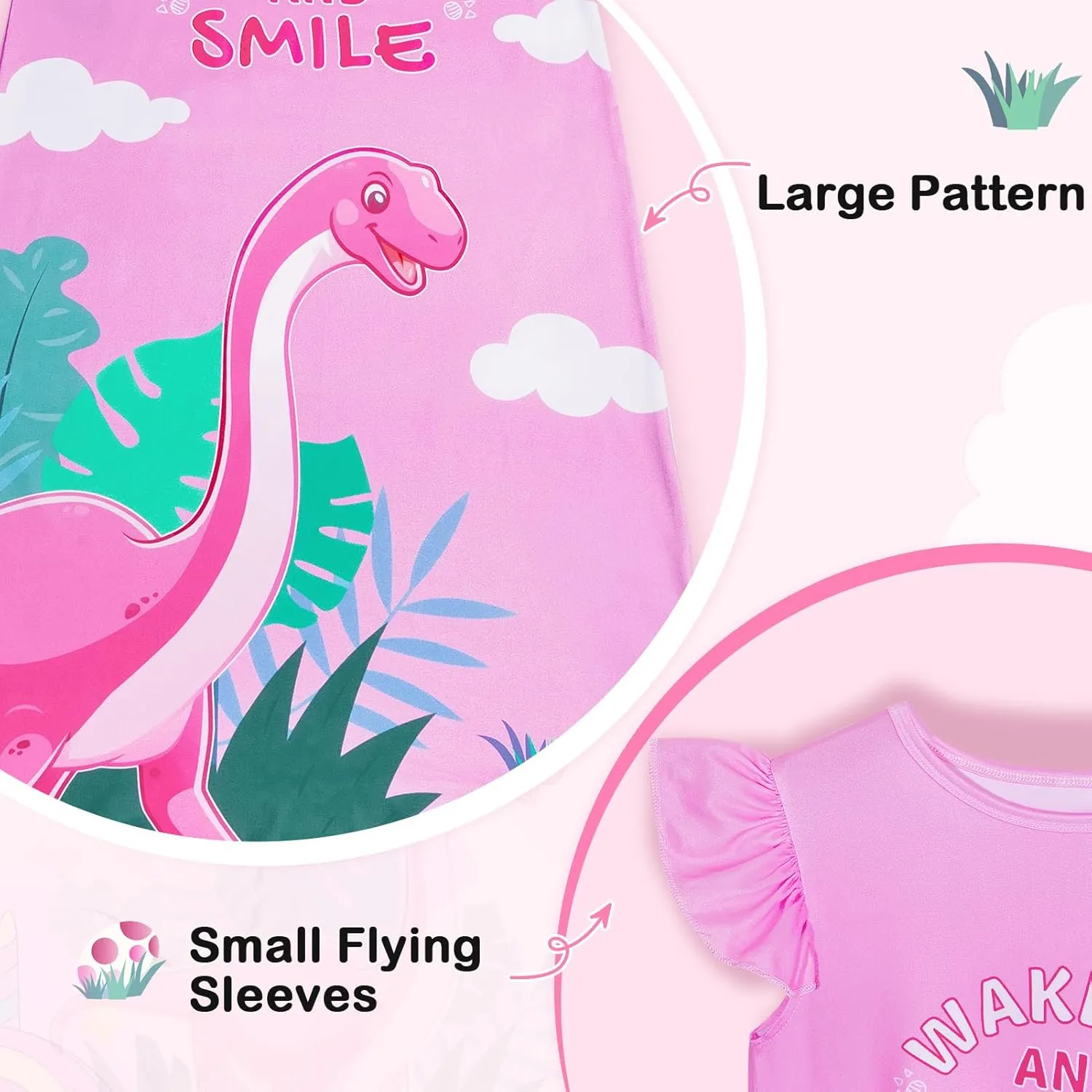 Play Tailor Girls Nightgowns Kids Pajamas Princess Dresses Nightgown Casual Sleepwear for Toddler Girl Clothes