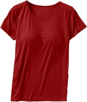 Plus Size Top with Built in Bras for Women Loose Fitting Workout Yoga Shirts Short Sleee Summer Going Out Top