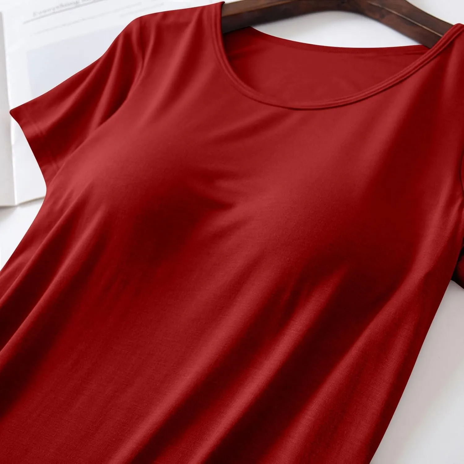 Plus Size Top with Built in Bras for Women Loose Fitting Workout Yoga Shirts Short Sleee Summer Going Out Top