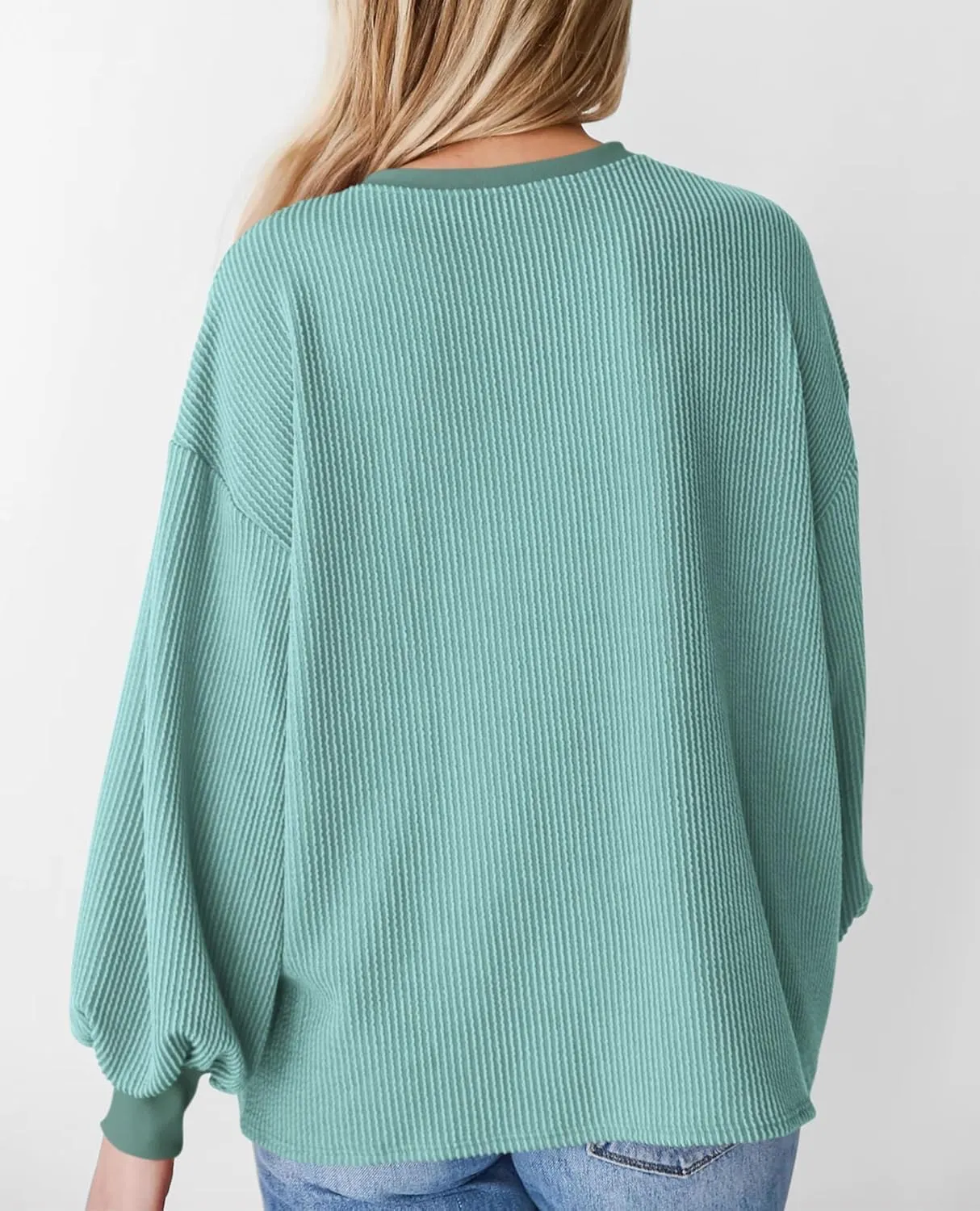 PRETTYGARDEN Women's Long Sleeve Tee Shirts Spring Fall Trendy Clothes Casual Loose Crewneck Ribbed Blouse Tunic Tops