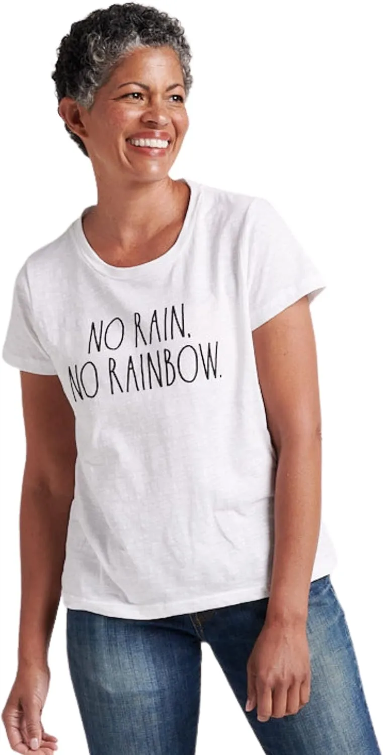 Rae Dunn Graphic Tees for Women, Crewneck Cotton Polyester Short Sleeve T-Shirt, Summer Tops for Women