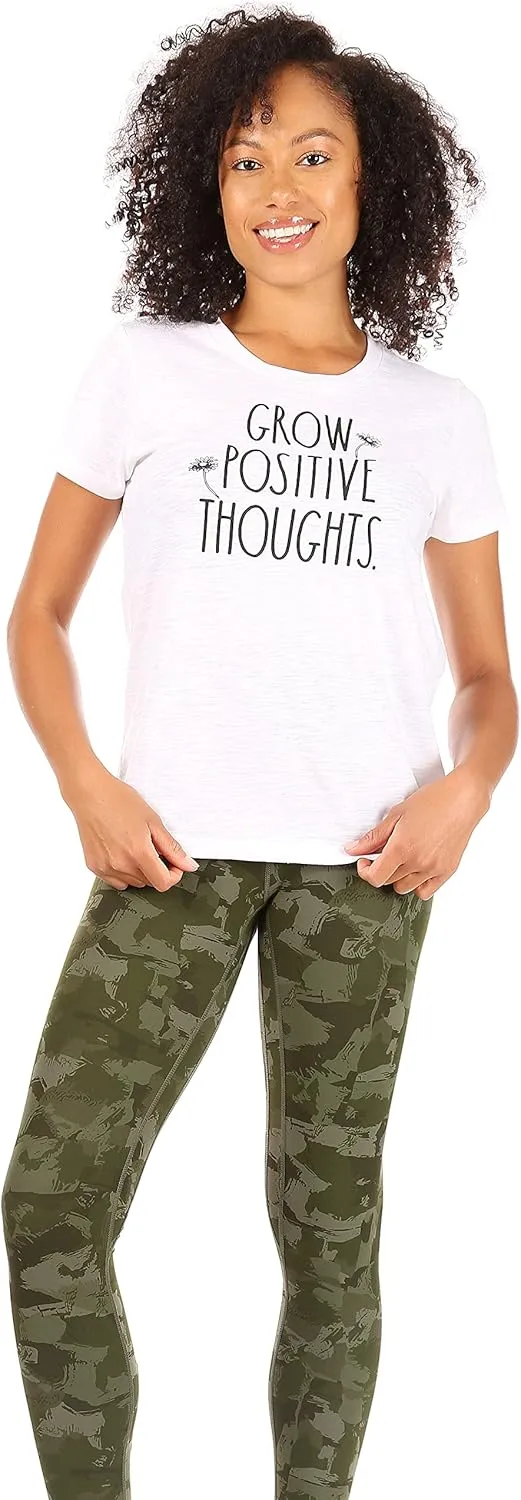 Rae Dunn Graphic Tees for Women, Crewneck Cotton Polyester Short Sleeve T-Shirt, Summer Tops for Women