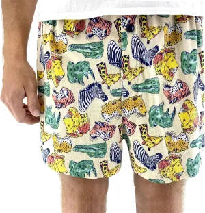 ROCK ATOLL Men's Soft Stretchy Relaxed Fit Patterned Cotton Jersey Knit Sleep Pajama Shorts