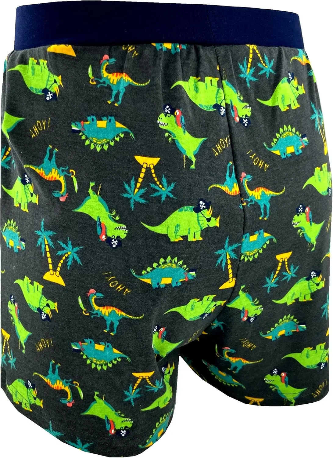ROCK ATOLL Men's Soft Stretchy Relaxed Fit Patterned Cotton Jersey Knit Sleep Pajama Shorts