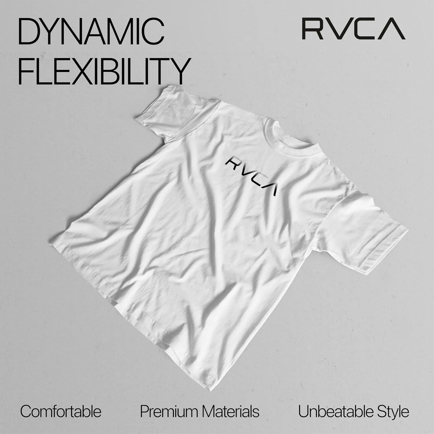 RVCA Mens Short Sleeve Lightweight Lounge Crew Tee Loungewear Crew Neck