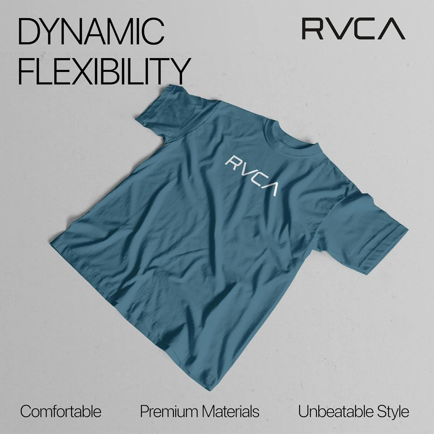 RVCA Mens Short Sleeve Lightweight Lounge Crew Tee Loungewear Crew Neck