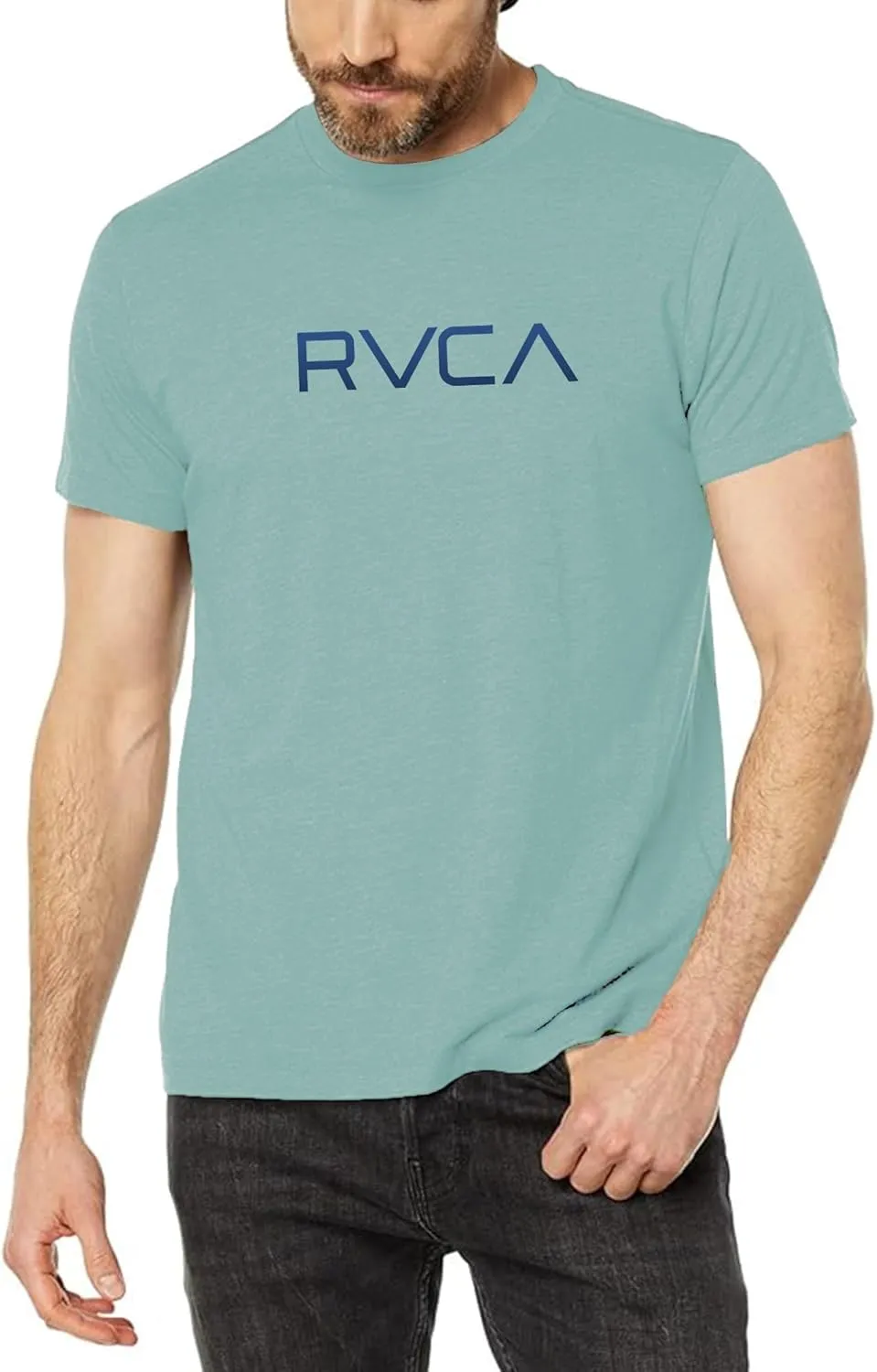 RVCA Mens Short Sleeve Lightweight Lounge Crew Tee Loungewear Crew Neck