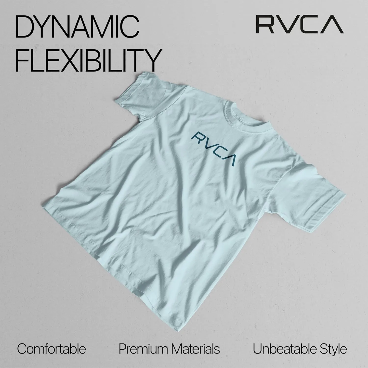RVCA Mens Short Sleeve Lightweight Lounge Crew Tee Loungewear Crew Neck