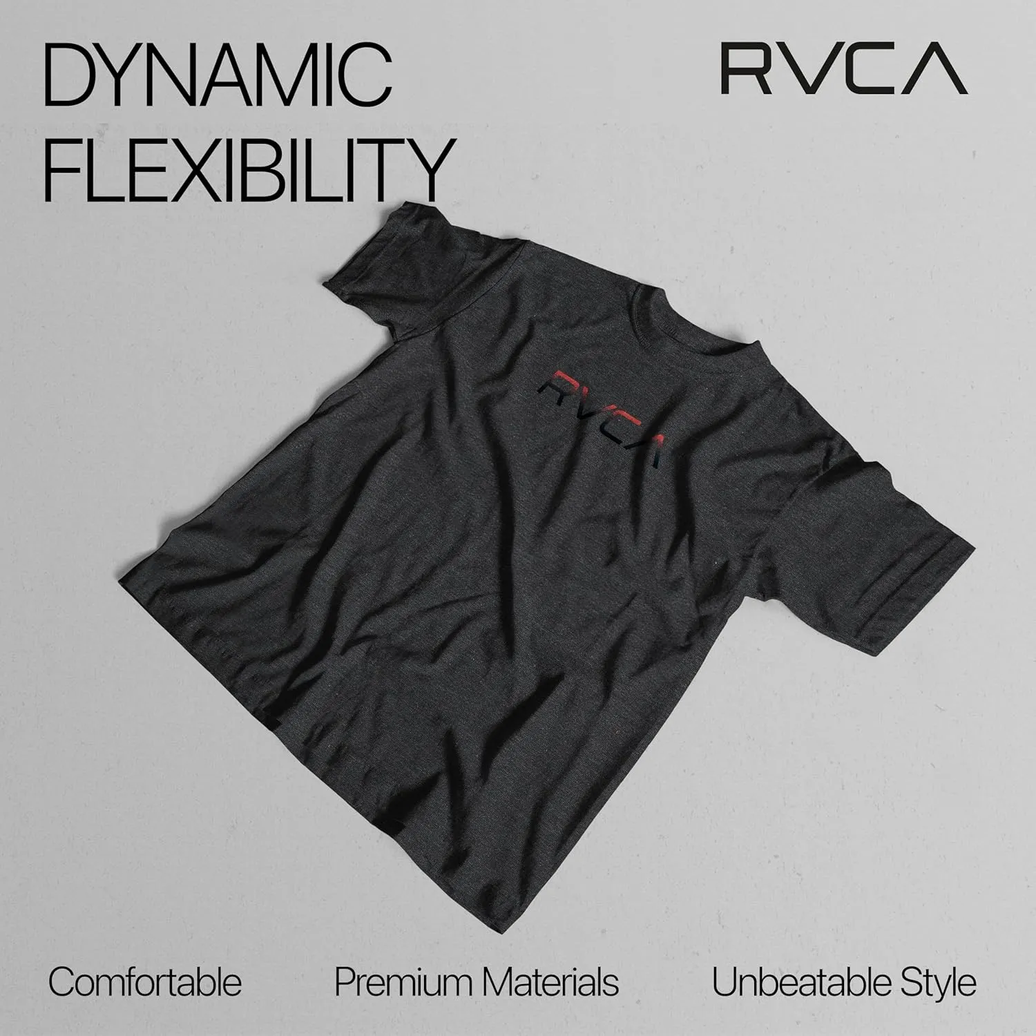 RVCA Mens Short Sleeve Lightweight Lounge Crew Tee Loungewear Crew Neck
