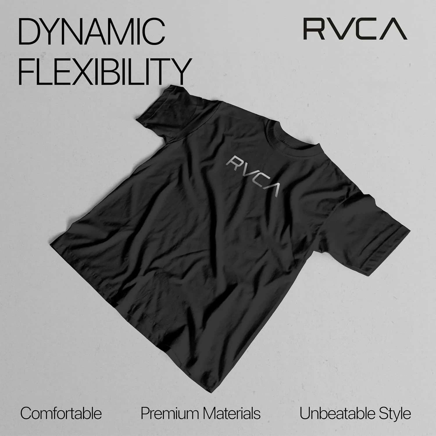 RVCA Mens Short Sleeve Lightweight Lounge Crew Tee Loungewear Crew Neck