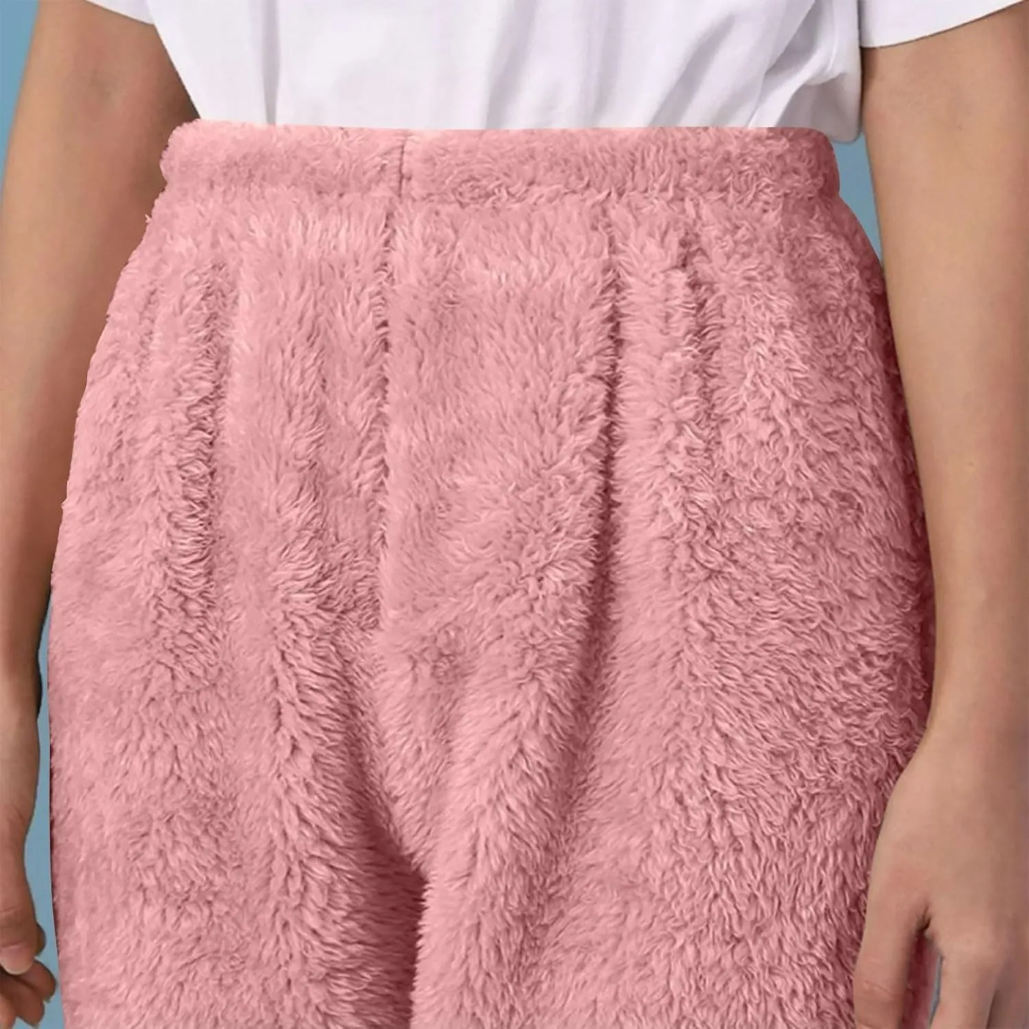 Sherpa Fleece Lounge Pants for Women Fuzzy Warm Thermal Bottoms Comfy Winter Plush Pajama Pants Oversized Pants