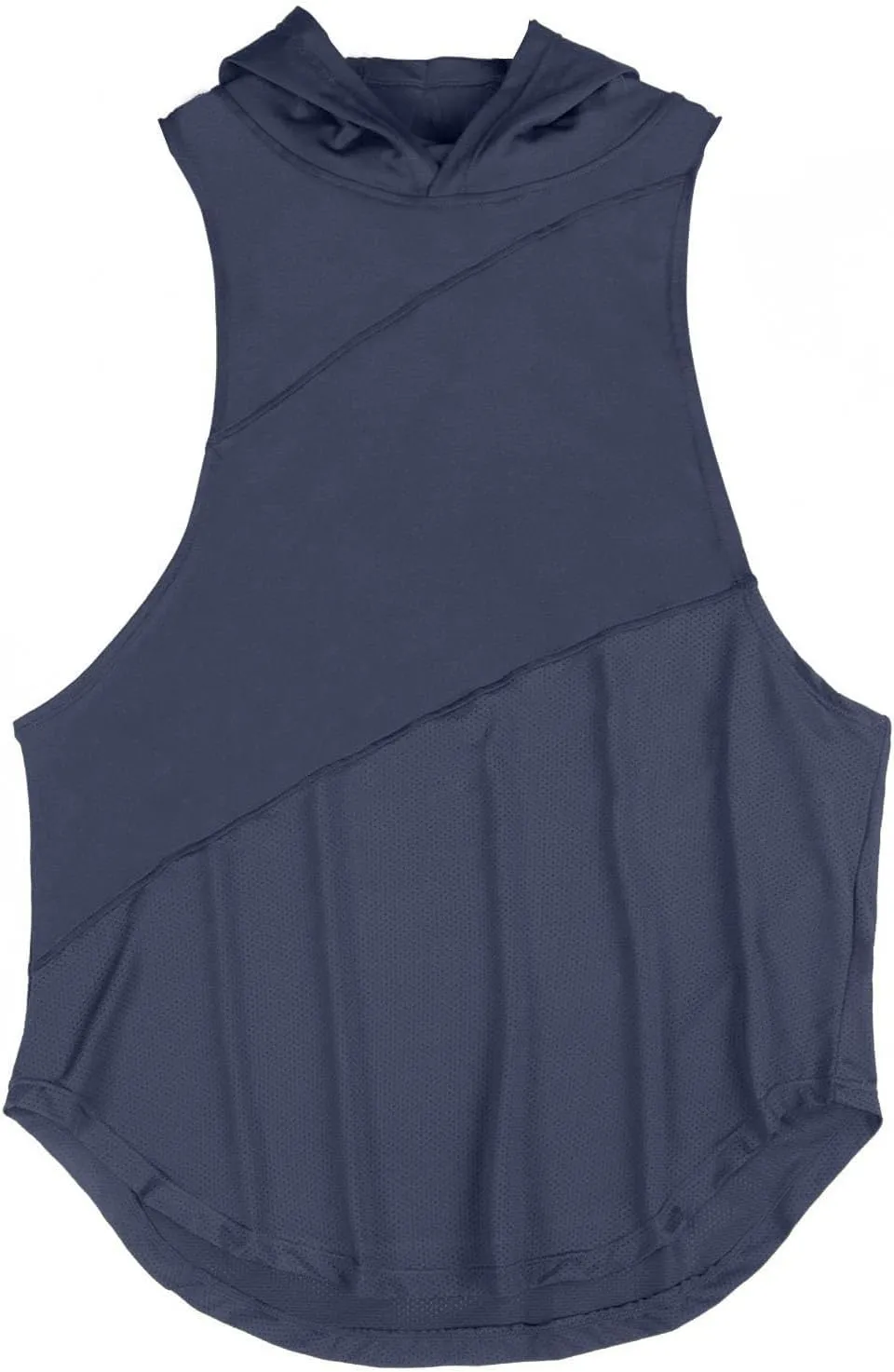 Sleeveless Hoodies for Men Quick Dry Tank Tops Summer Jogging Muscle Shirts Fitness Athletic Tees Workout Gym T-Shirt