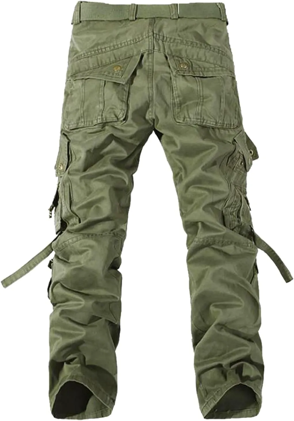 Sports Trousers Stretch Elastic Waist Gym Running Pants Cargo Hiking Pants Lightweight Sports Jogger Sweatpants Drawstring Pants Outdoor Fishing Trousers with Pocket Men's ZXUS0215-SALE1685 Green