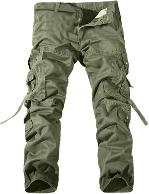 Sports Trousers Stretch Elastic Waist Gym Running Pants Cargo Hiking Pants Lightweight Sports Jogger Sweatpants Drawstring Pants Outdoor Fishing Trousers with Pocket Men's ZXUS0215-SALE1685 Green