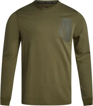 Spyder Men's Long Sleeve Tee Shirts - Mountain Top Printed Crewneck Graphic Tee - Casual Long Sleeve Shirts for Men (S-XXL)