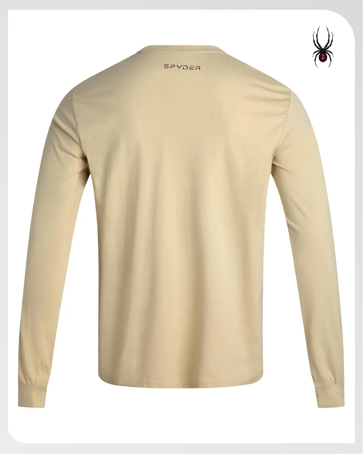 Spyder Men's Long Sleeve Tee Shirts - Mountain Top Printed Crewneck Graphic Tee - Casual Long Sleeve Shirts for Men (S-XXL)