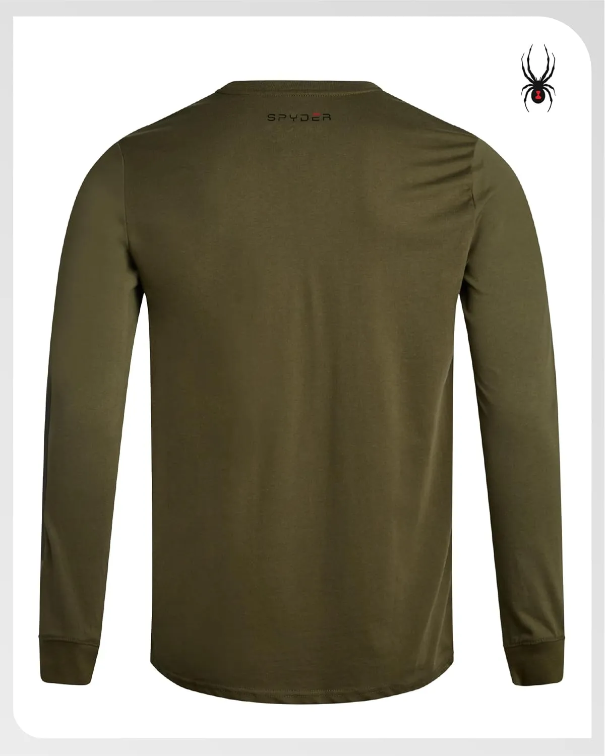 Spyder Men's Long Sleeve Tee Shirts - Mountain Top Printed Crewneck Graphic Tee - Casual Long Sleeve Shirts for Men (S-XXL)