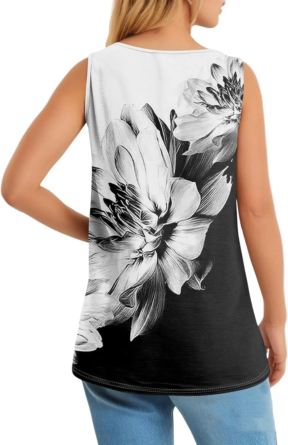 Summer Tank Tops for Women Sleeveless Pleated V Neck Loose Fit Tunic Blouses Shirts Fashion Tee 2025,Woemens Fashion