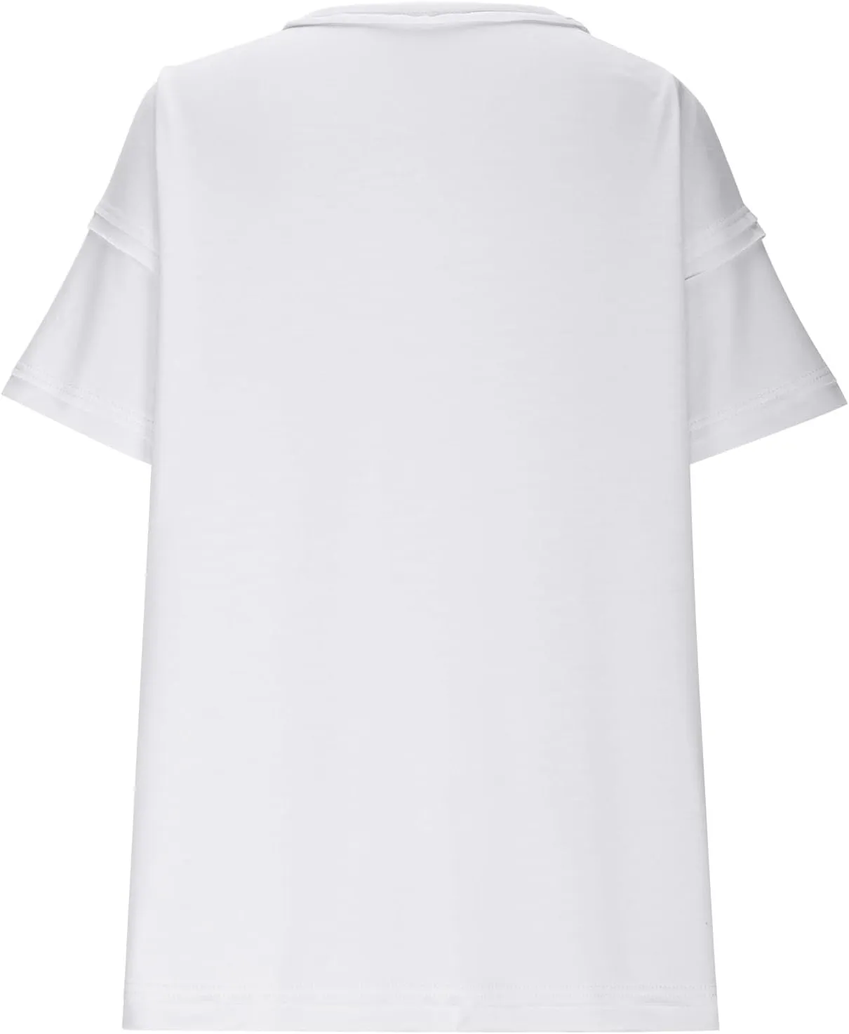 Summer Tops for Women 2025 Basic Versatile Casual Loose Plain Shirts Oversized Crewneck Lightweight Pullover Tee