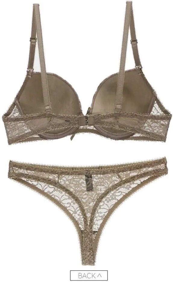Swbreety Women's Lingerie Sexy Push up Lace Bra Underwear Bikini Panties Set