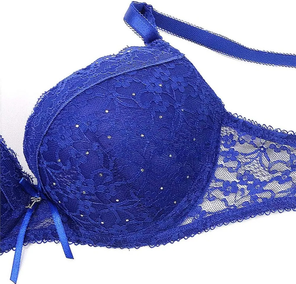 Swbreety Women's Lingerie Sexy Push up Lace Bra Underwear Bikini Panties Set