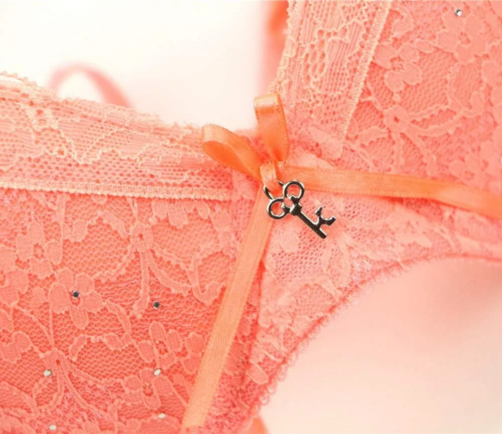 Swbreety Women's Lingerie Sexy Push up Lace Bra Underwear Bikini Panties Set