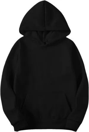Sweatshirt for Women Trendy Oversized Long Sleeve Solid Color Hoodies Drawstring Drop Shoulder Plus Size Casual Hoodie