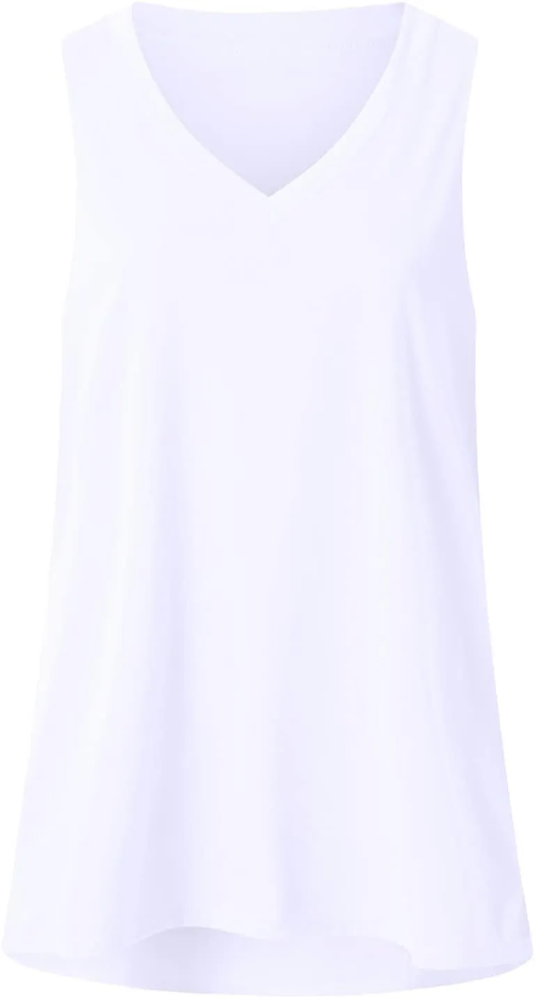 Tank Top for Women Summer V Neck T Shirts Loose Fit Sleeveless Cute Tanks Tees 4Th of July Outfits USA Comfy Clothes