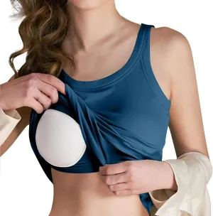Tank Top with Built in Bra for Women Summer Casual Camisoles Basic Shirts Racerback Ribbed Fitted Tanks Cami Tops