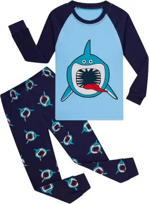 Toddler Boys Pajamas Sets Cotton Long Sleeve Sleepwear for Boys