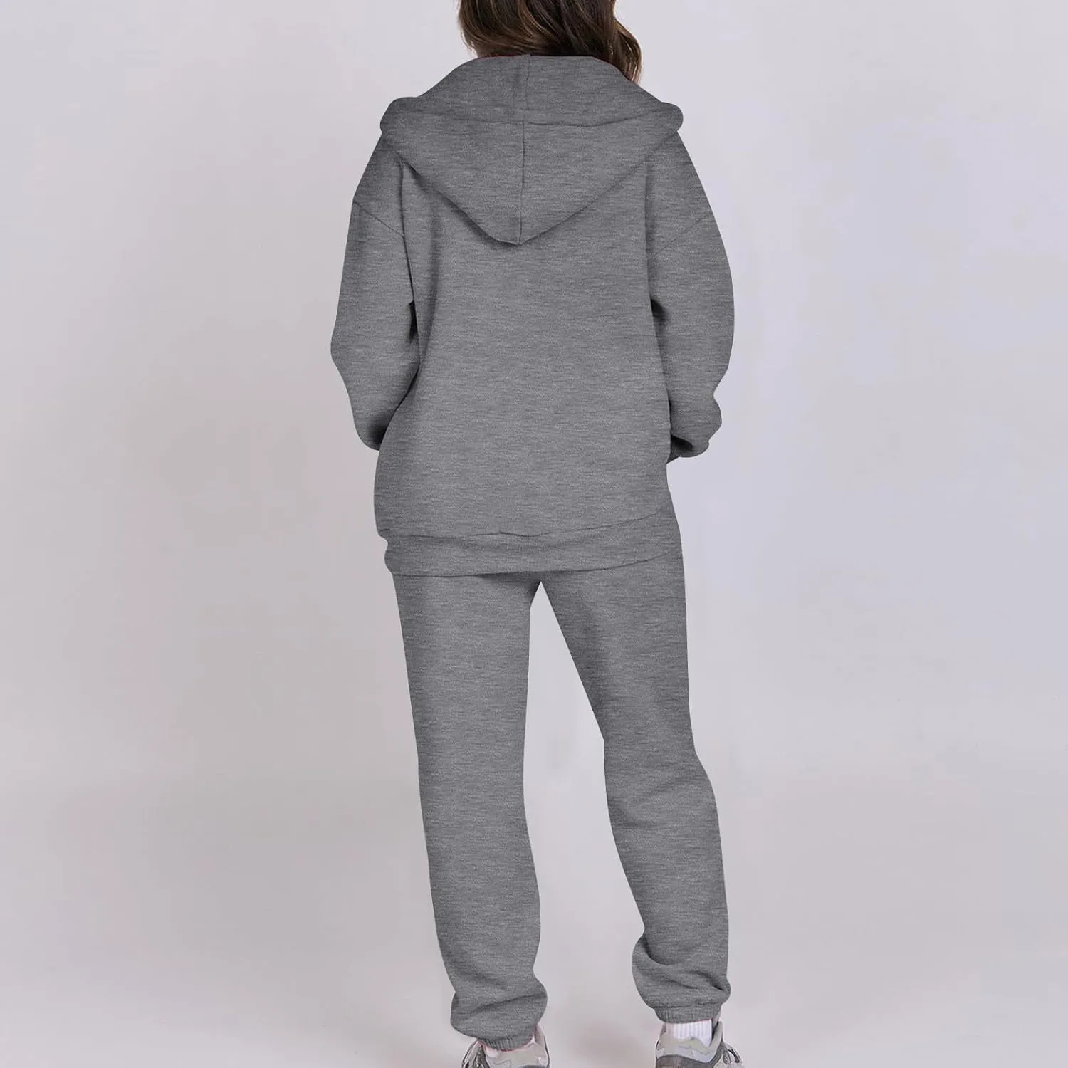 Track Suits for Women Set 2 Piece Sweatsuit Fleece Lined Lounge Set Zip Up Sweatshirt and Sweatpants Casual Outfit