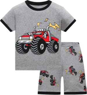 Umeyda Boys Summer Pajamas Sets 100% Cotton Pjs Sleepwear Set