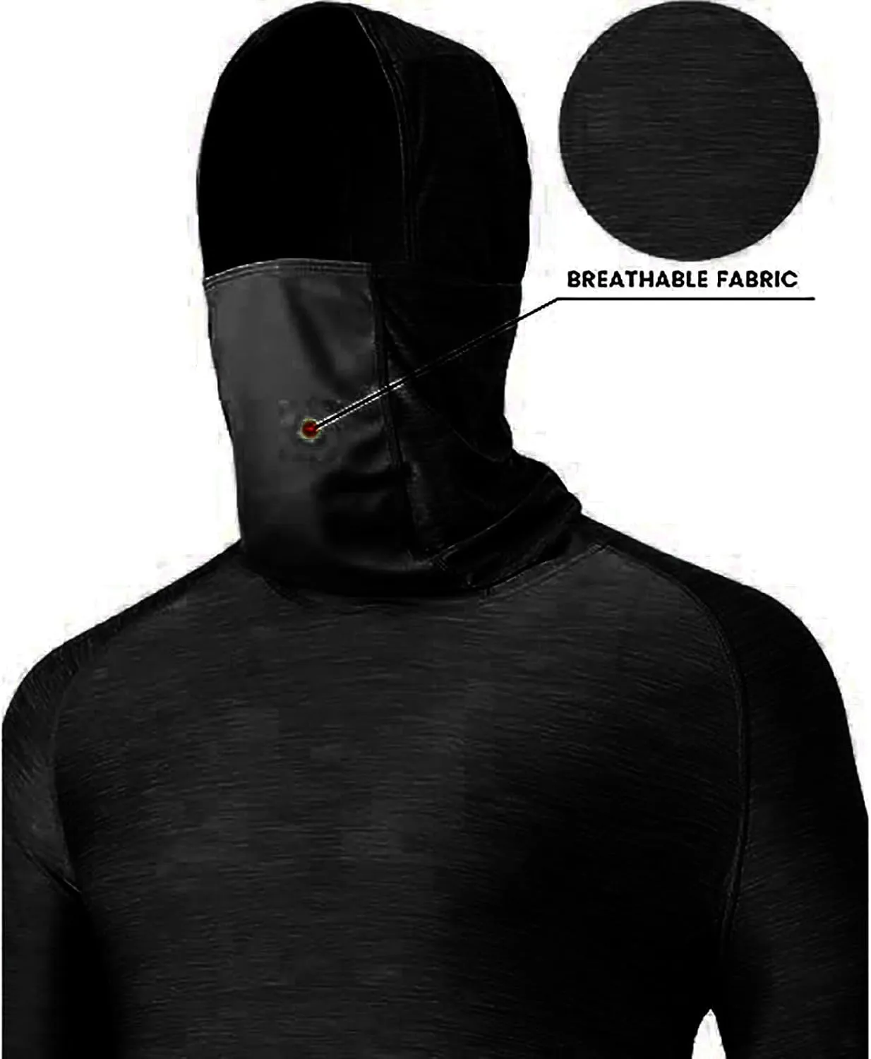 UPF 50  Fishing Shirts for Men Solid Long Sleeve UV Sun Protection Rash Guard Quick Dry Sun Hoodie with Neck Gaiter