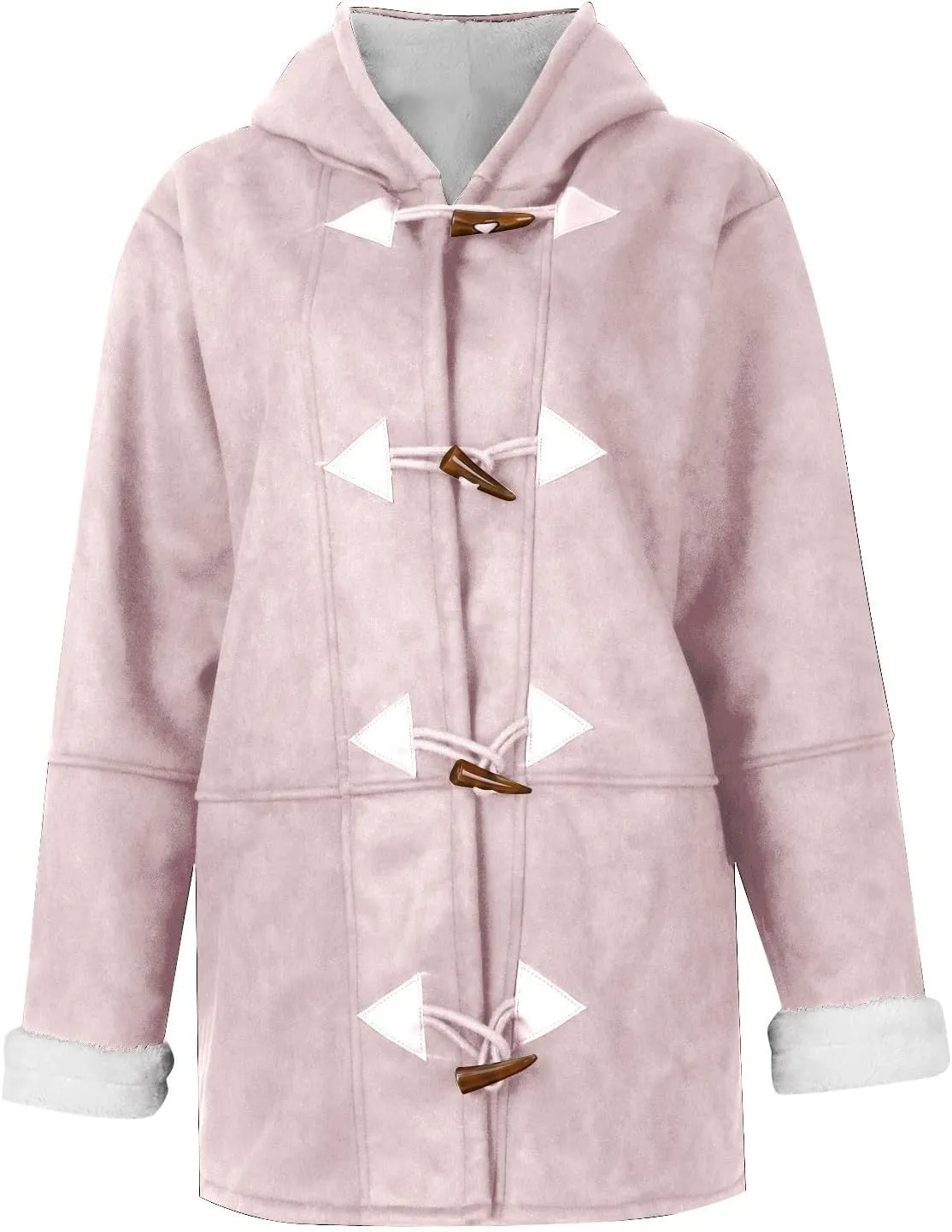 Winter Coats for Women 2023,Fuzzy Fleece Lined Sherpa Jacket Lapel Button Down Long Warm Parka Outerwear