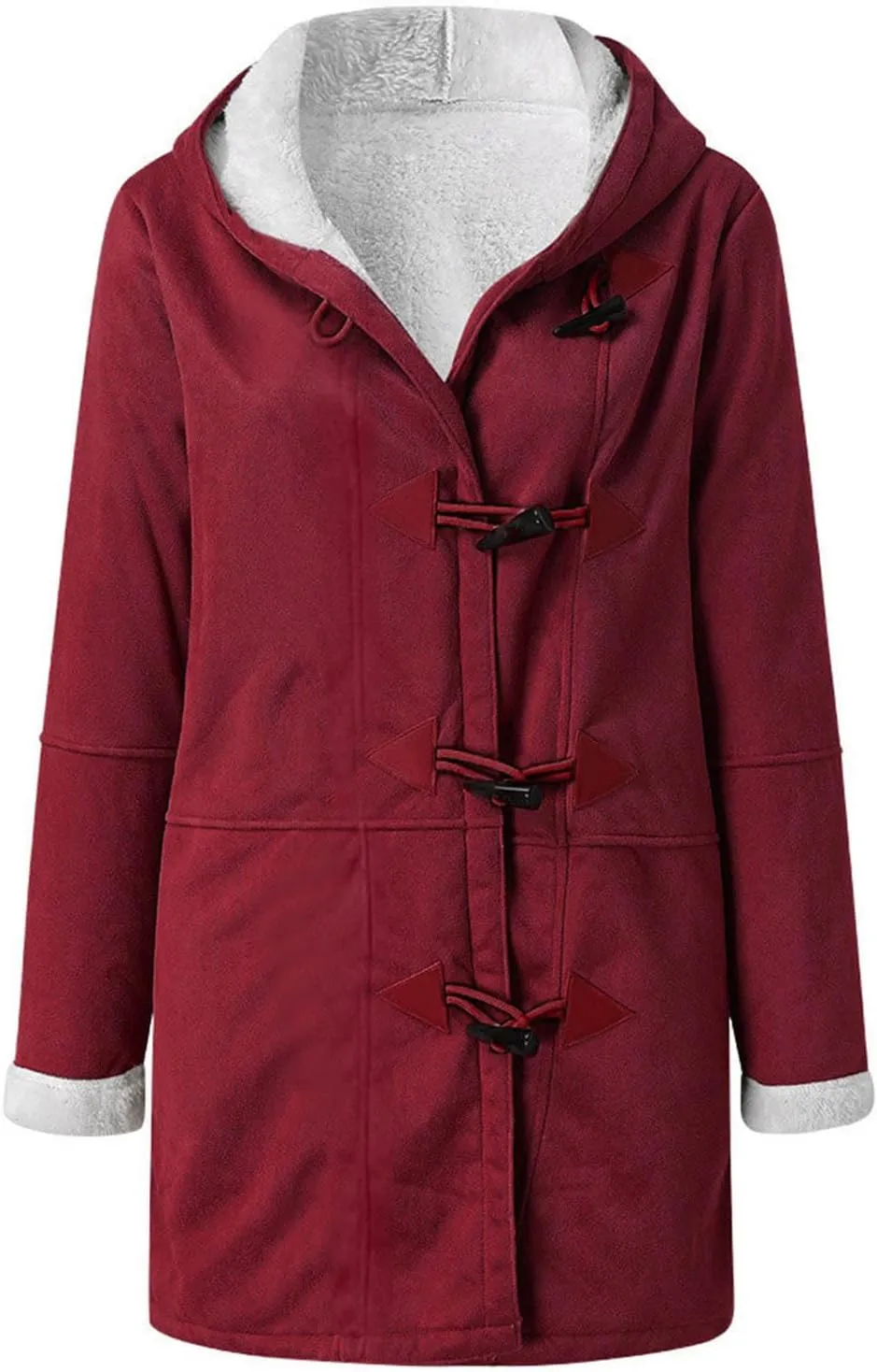 Winter Coats for Women Plus Size Fleece Lined Jackets Oversized Hooded Parka Peacoats Winter Warm Outerwear