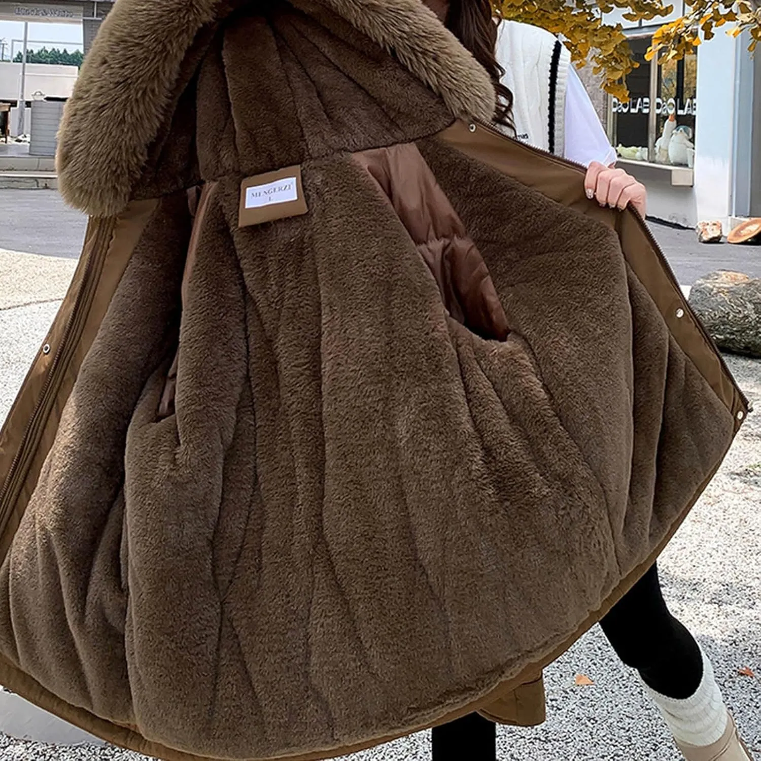Winter Puffer Jackets Women Warm Down Coat Windproof Puffy Jacket with Faux Fur Hood Snow Parka Fashion Outerwear