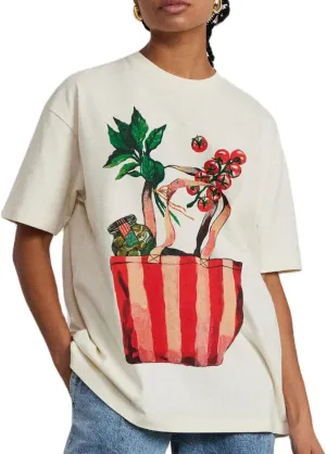 Women Oversized Graphic Tee Shirt Y2k Short Sleeve Crewneck Baggy Shirt Cute Tops Vintage Aesthetic Streetwear