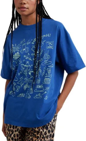 Women Y2k Cute Fruit Tshirt Graphic Oversized Tees Picnic Boyfriend Tee Shirts Vintage Aesthetic Summer Tops
