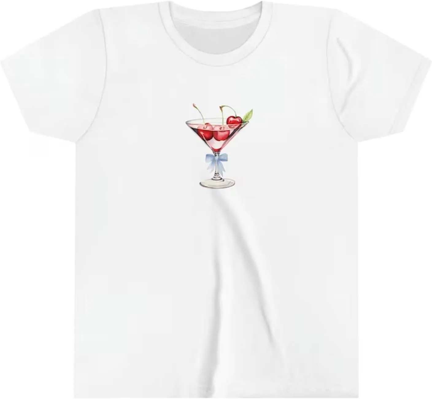 Women Y2k Short Sleeve Baby Tees Cute Graphic Print Slim Fit T Shirts Vintage Aesthetic Crop Top Tees