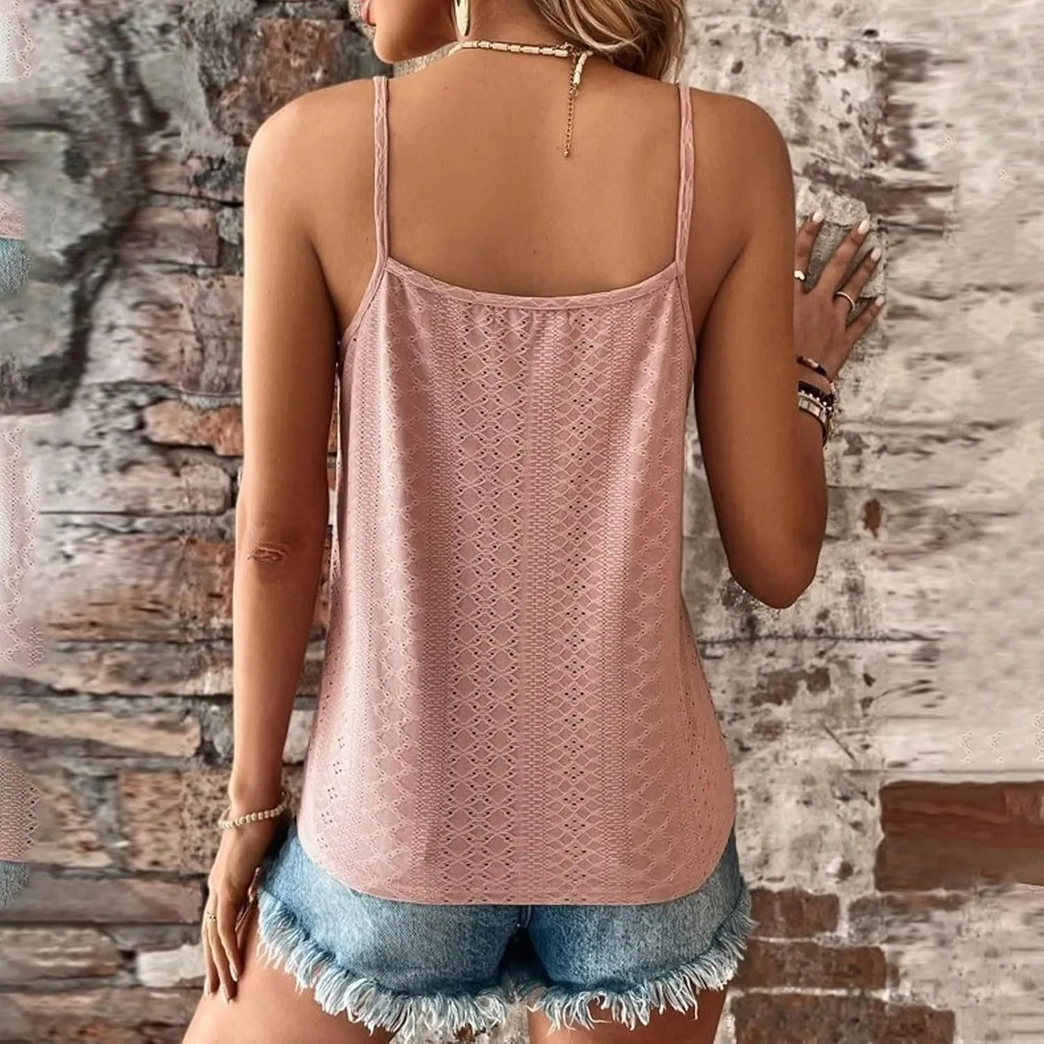Women's Cotton Tank Top with Shelf Bra Breathable Holiday Quick Dry Adjustable Strap Camisole Basic Cami Tanks