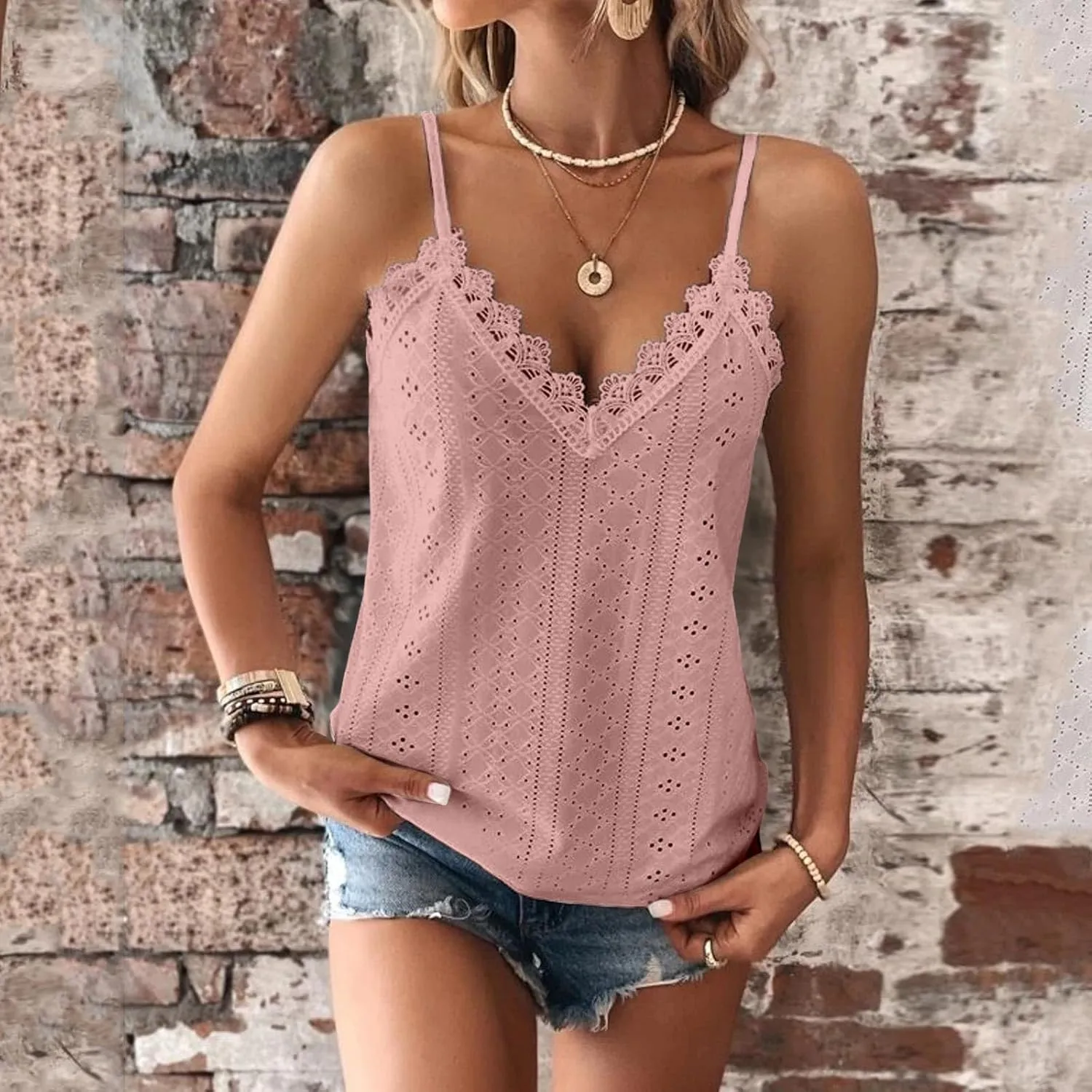 Women's Cotton Tank Top with Shelf Bra Breathable Holiday Quick Dry Adjustable Strap Camisole Basic Cami Tanks