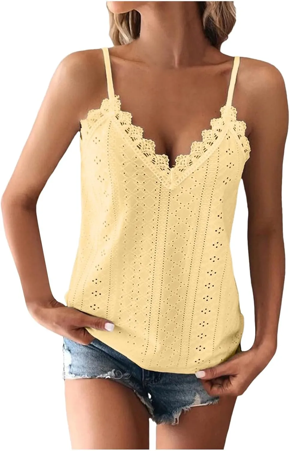 Women's Cotton Tank Top with Shelf Bra Breathable Holiday Quick Dry Adjustable Strap Camisole Basic Cami Tanks