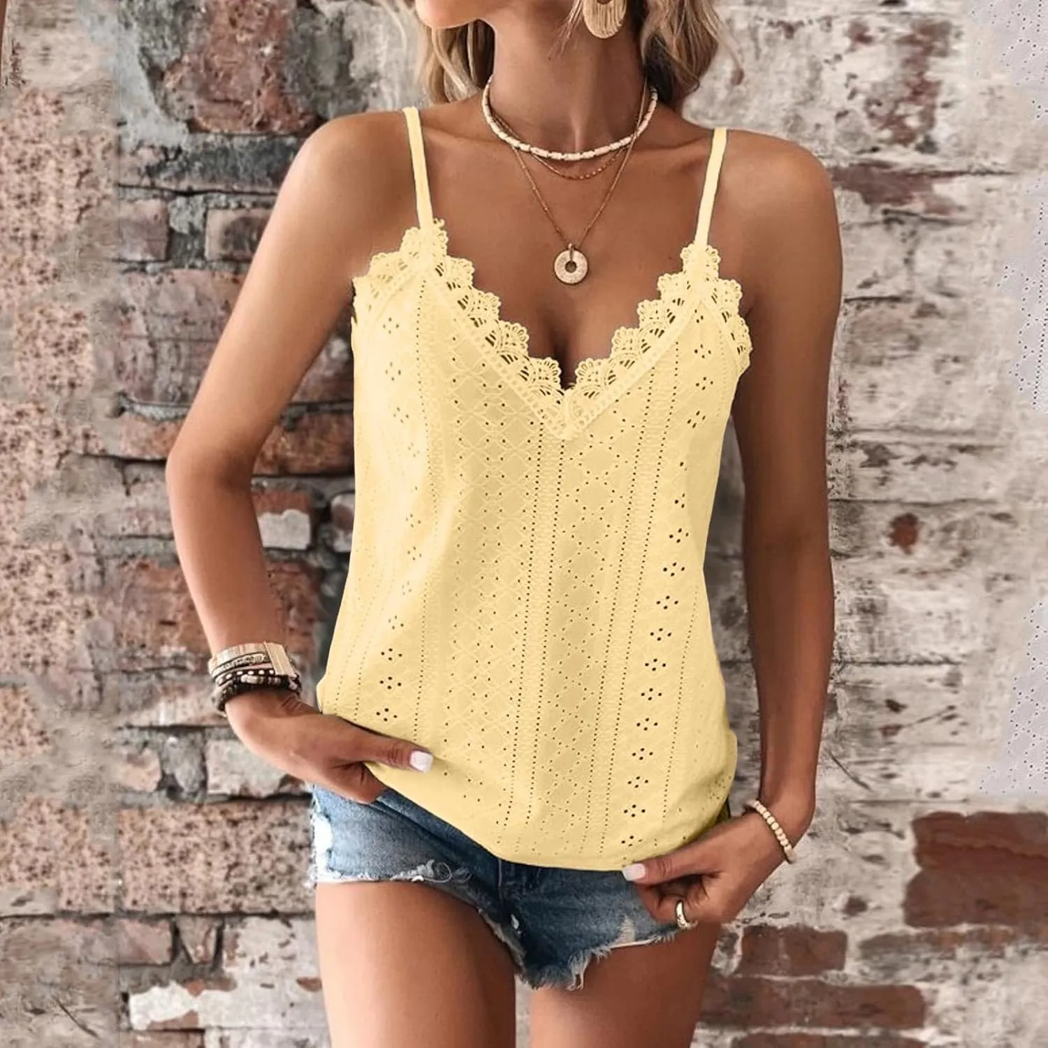 Women's Cotton Tank Top with Shelf Bra Breathable Holiday Quick Dry Adjustable Strap Camisole Basic Cami Tanks