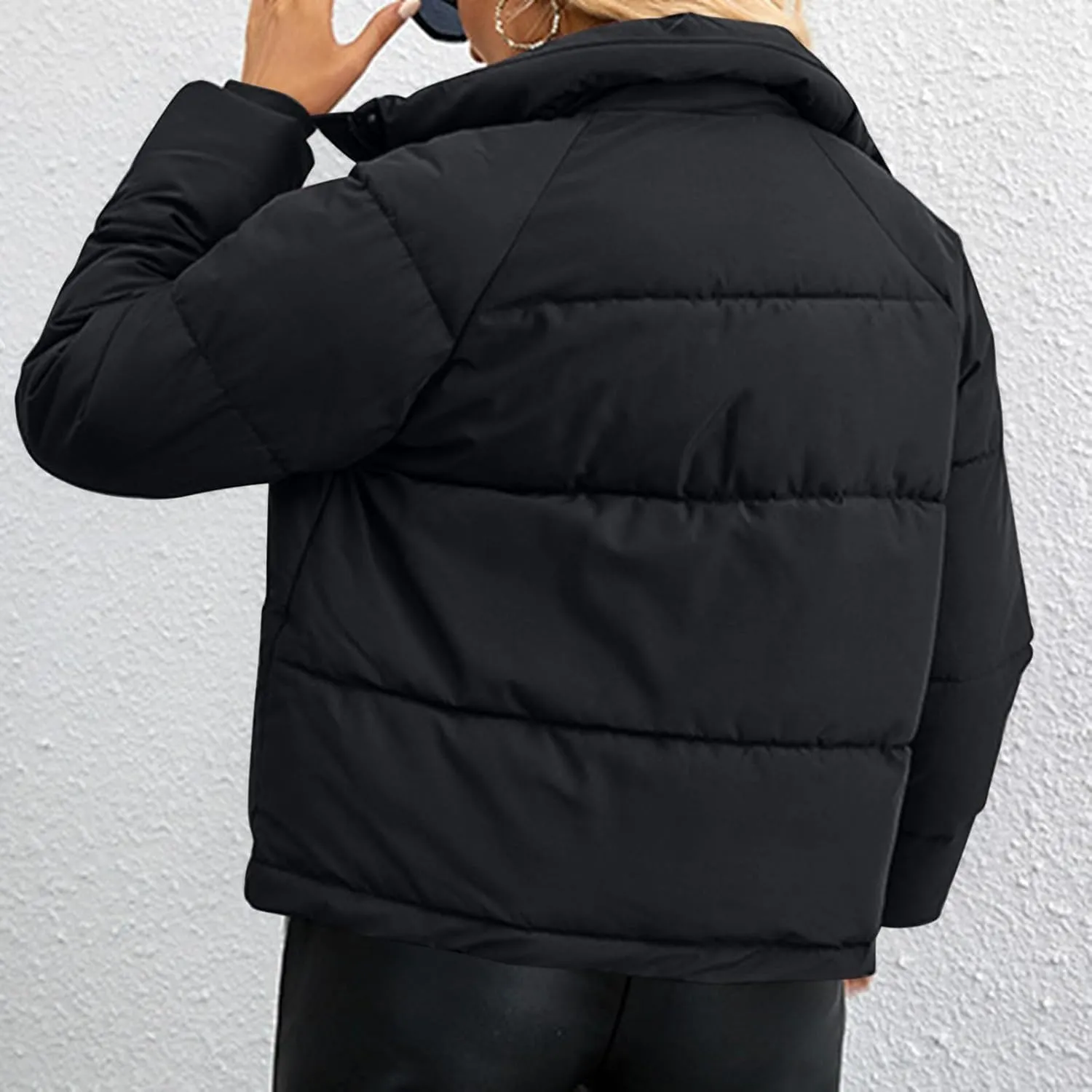 Women's Down Jackets Thicken Lightweight Parkas Solid Winter Coats Womens Fashion Versatile Outerwear with Pockets