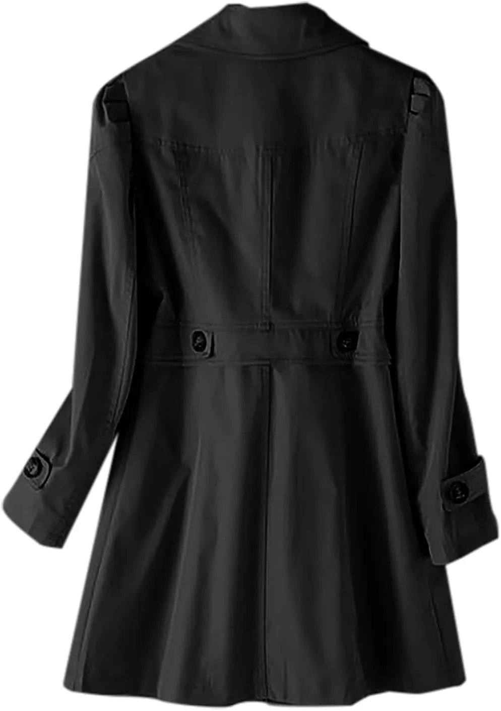 Women's New Slim Fit Women's Korean Version Double Breasted Small Mid Length Trench Coat Ladies Fall Sweaters