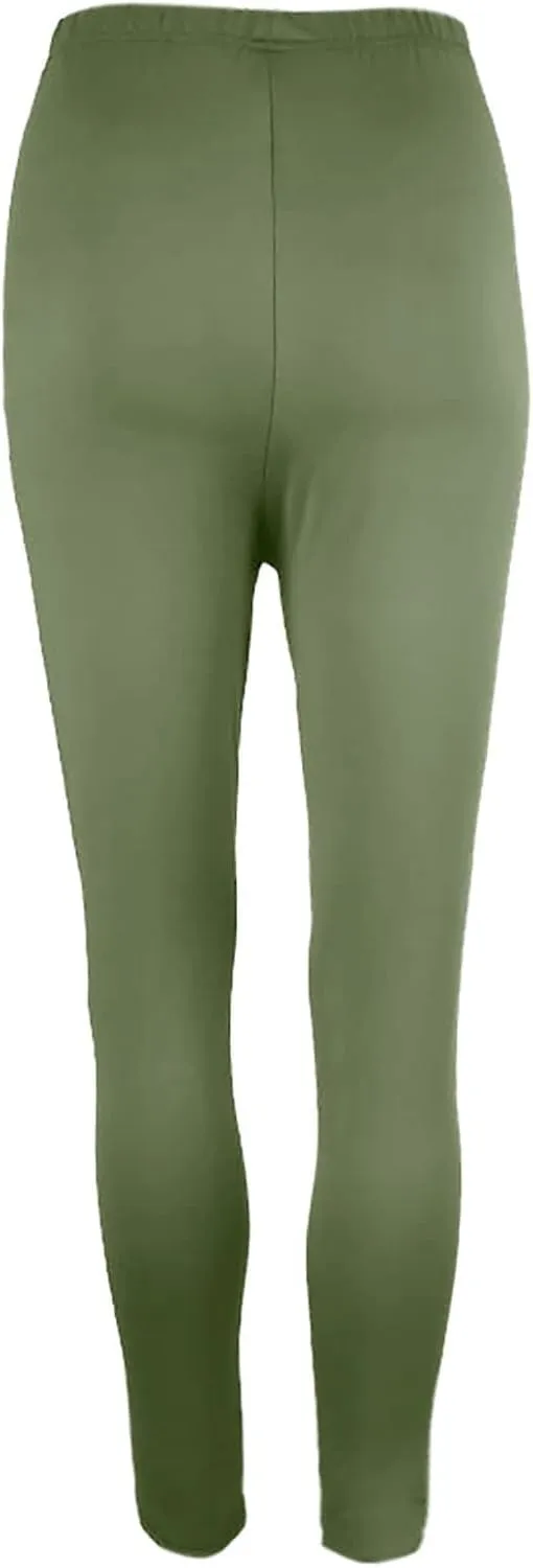 Women's Pants Tummy Control Soft Workout Leggings for Women High Waisted Trousers for Workout Athletic Running