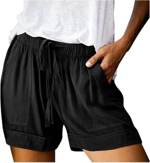 Women's Shorts Chino Bermuda Short Comfy Activewear Loose Pull-On Shorts Loungewear Cruise Outfits for Women 2025