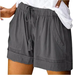 Women's Shorts Chino Bermuda Short Comfy Activewear Loose Pull-On Shorts Loungewear Cruise Outfits for Women 2025